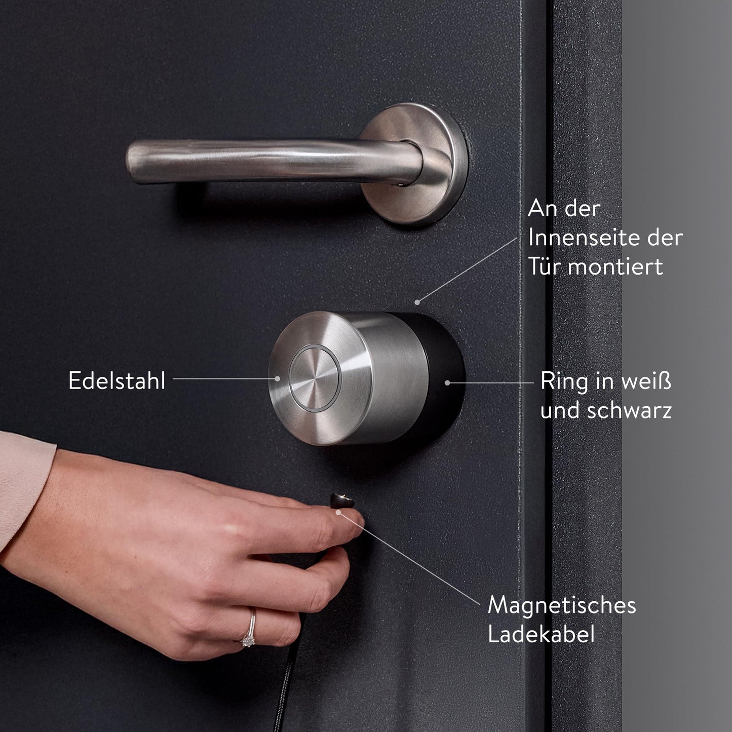 Nuki Smart Lock Pro | Elektronisches Türschloss | Bluetooth, WLAN & Matter | Fernzugriff | Nachrüstbar ohne Zylindertausch